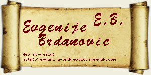 Evgenije Brdanović vizit kartica